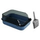 thumbnail image 5 of Caja de arena para gatos con bandeja de arena para mascotas semicerrada con lado alto y parte superior abierta para Azul Yuyangstore  Bandeja de arena para gatos, 5 of 8