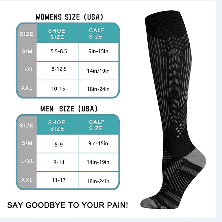 YIFVTFCK Stamina Compression Socks (20-30mmHg) for Men & Women Knee High  Medical Support Socks Best for Edema,Varicose
