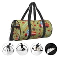 thumbnail image 4 of Rocae Cartoon Fire Truck Print Round Travel Duffel Bag and Fitness Bag, Women's Waterproof Weekend Tote, Men's Travel and Fitness Essentials, 4 of 8