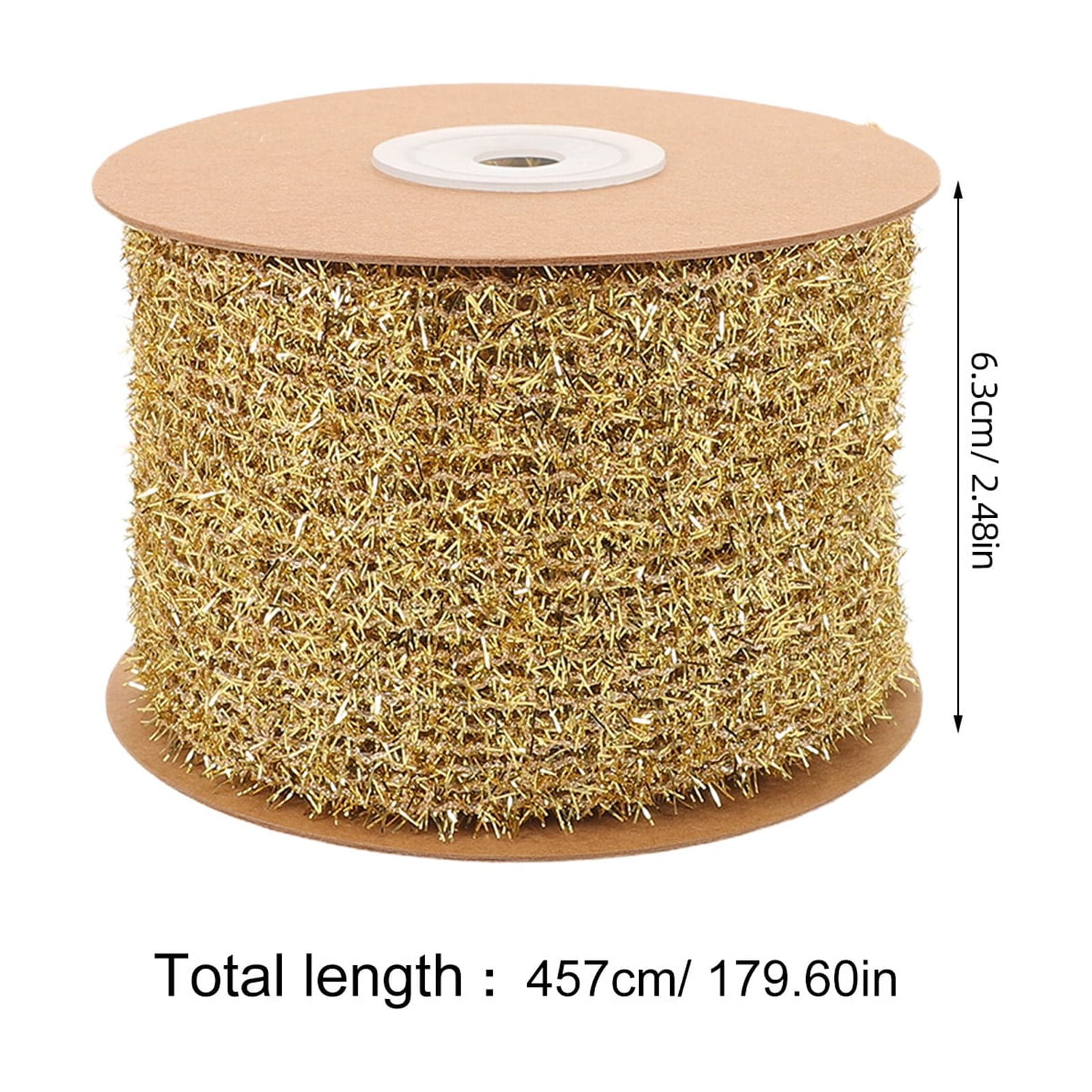 DEEPCRAFF Metallic Mesh Ribbon with Wired Edges for Wedding Decorations, Party Centerpieces, Wrapping and Craft Projects