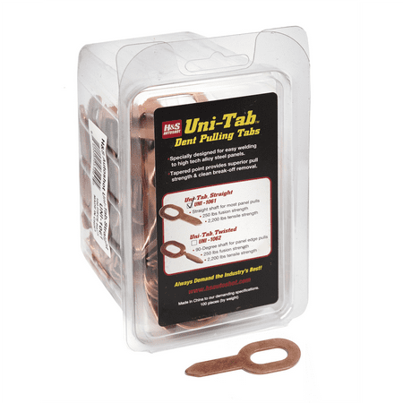 H&S AutoShot UNI-1061 Weld Pull Key Steel, Straight 180° Copper-Flash (100-pack)