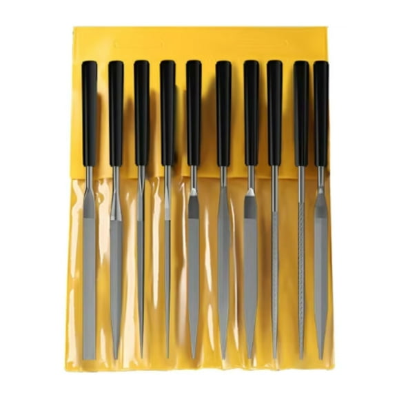 Giaone Fine Toothed Needle File Set for Fine Tuning and Polishing Various Materials Precise Metal Sculpting & Woodworking 10pcs
