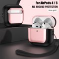 thumbnail image 2 of Rugged Case for AirPods 4 & 5, Fiber Patterns Shockproof Cover for AirPods 5th / 4th Gen with Skull Switch and Carabiner, 2 of 6