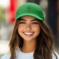 thumbnail image 3 of Dalix Lil Coffee Embroidered Cotton Cap Summer Food Outdoor Dad Hat Womens in Kelly Green, 3 of 5