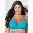 thumbnail image 5 of Swimsuits for All Women's Bra Sized Drape Front Underwire Bikini Top, 5 of 6