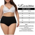 thumbnail image 6 of Loritta 4-Pack Plus Size Underwear Cotton Stretch High Waisted Panties for Women Plus Size Full Coverage Womens Underwear Packs, XL-5XL, 6 of 6