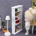thumbnail image 3 of 2 Pieces Furniture Vintage Home Decor Miniature Bookshelf Bookcase House Adorns Doll White Wood, 3 of 6