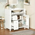 thumbnail image 4 of Euroco Bathroom Vanity Cabinet with Ceramic Sink Basin, 30 Inch, Storage Cabinet with Soft Close Doors and Door Organizer, 4 of 9
