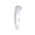 thumbnail image 4 of AFFY Baguette & Round Cut White Diamond Solitaire Enhancer Guard Ring in 10k White Gold (1/4 Cttw) Ring size-11, 4 of 6