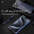 thumbnail image 6 of ELEHOLD Rugged Metal Case for iPhone 15 Pro Max Heavy Duty Military Grade Aluminum Alloy Metal Bumper Hollow Design Heat Dissipation Shockproof Protection Armor Case for iPhone 15 Pro Max 6.7", 6 of 10