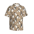 thumbnail image 2 of Daiia Lovely Penguin Hawaiian Shirt for Men Gentle Cotton Regular Short Sleeve Casual-3X-Large, 2 of 9