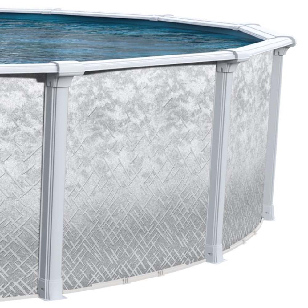 Lake Effect Pools Lifestyle 27' Round 54" Resin Protected Steel Wall Above Ground Swimming Pool