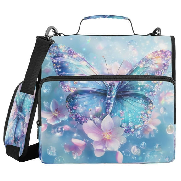 DIXRUYEE Zipper BinderTrapper of keeper Documents Organized Design Spirit Of The Blossoms Printed