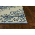 thumbnail image 4 of 3'x5' Ivory Blue Hand Hooked Floral Medallion Indoor Outdoor Area Rug, 4 of 5