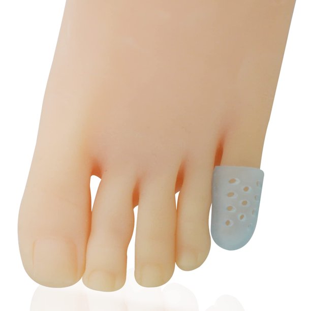 12 Pieces Gel Toe Sleeves Corn Cushion Silicone Pinky Toe Tubes