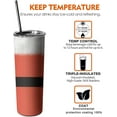 thumbnail image 6 of Christmas 20 Oz Tumbler with Handle and Straw, Red Christmas Clothes Stainless Steel Double Walled Vacuum Insulated Cup, Xmas Holiday Gifts for Women Men, 6 of 6