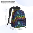thumbnail image 2 of Yield Magical Mushrooms and Flowers Print Backpack for Women Men, Lightweight Casual Travel Daypack, Classic Basic College Backpack, Middle School Bag, 2 of 5