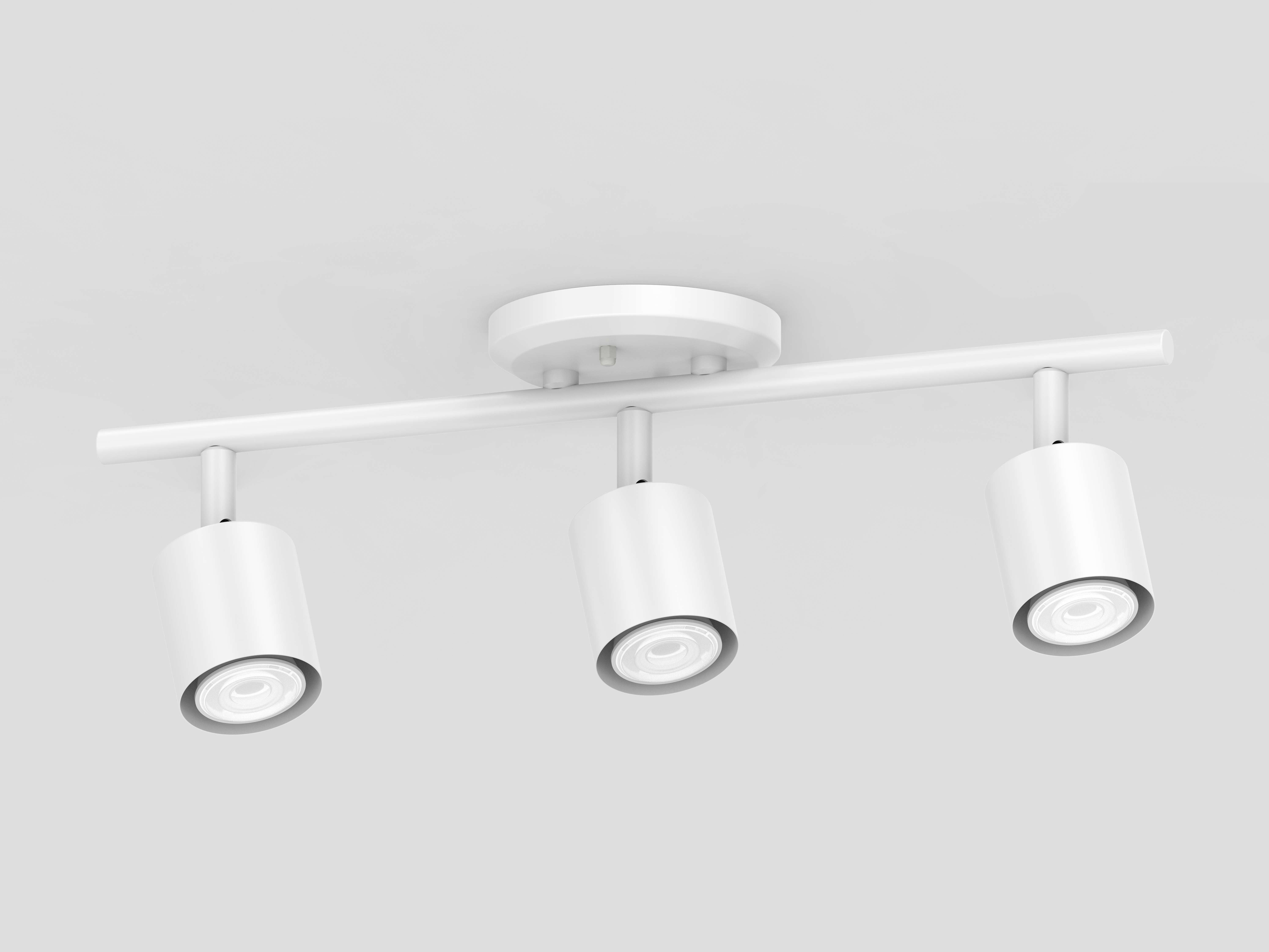 (2 pack) Mainstays 20" Contemporary 3-Light White Round Back Linear Track Lighting Set