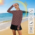 thumbnail image 5 of FORMRS Womens Long Sleeve Shirts UPF 50+ Sun Protection Quick Dry Fishing Hiking Tops, Size S-2XL, Circular Gold Pattern, 5 of 8
