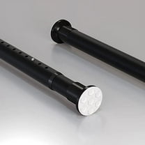 Homease Tension Shower Curtain Rods 141.7 - 161 In Never Rust Adjustable Spring Rods for Window Bathroom Balcony Storeroom Laundry Non-slip No Drilling Easy to Install Black Matte