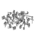 thumbnail image 1 of Cateissary 100 juegos de pendientes de acero inoxidable con base de pasador, tapones para pendientes DIY, conector hipoalergénico, accesorio de pendiente Artesanía Color Acero/ 3mm Cateissary HA061131-01, 1 of 6