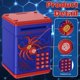 thumbnail image 3 of Piggy Bank Pupidiu Spider con huella digital, cajero automático para niños, color azul, 3 of 7