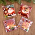 thumbnail image 4 of 100 bolsas de regalo de dulces navideños autoadhesivas para meriendas, galletas, bolsas para hornear, suministros de decoración para fiestas de Navidad, Año Nuevo 2025, 4 of 5