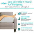 thumbnail image 2 of Xtra-Comfort Memory Foam Leg Elevation Pillow – Wedge Pillow for Swelling, Circulation, Pain Relief, Post-Surgery Support, Beige, 2 of 9
