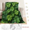 thumbnail image 5 of St. Patrick's Day Blanket Soft Cozy Warm Twin Blanket for Bed, Plush Fuzzy Flannel Fleece Blankets for Sofa, Spring Country Fourleaf Grass Lucky Throw Blankets for Couch, Gifts for Men, 60"x80", 5 of 9