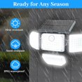 thumbnail image 3 of 4 Heads Security Flood Lights Waterproof Solar Street Light For Yard, Garage, 3 of 5