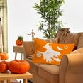 thumbnail image 4 of Halloween Witch Throw Waist Pillow Covers 12x20 Inch Fall Evil Pumpkin Witch Broomstick Bat Pillow Cases Halloween Farmhouse Decorations Cushion Cover Orange White, 4 of 6