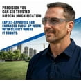 thumbnail image 5 of Bifocal Safety Glasses – Frameless Lightweight Design | Wraparound Lens | ANSI Z87.1+ | Built-In Readers, 5 of 6
