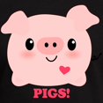 thumbnail image 3 of CafePress - Kawaii I Love Pigs Men's Fitted T Shirt (Dark) - Men's Fitted T-Shirt, 3 of 4