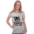 thumbnail image 3 of Zombie Dance Crew Walking Apocalypse Womens Slim Fit Graphic Tee Brisco Brands S, 3 of 5