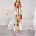 thumbnail image 4 of Kll Christmas Snowman Gift Print Women'S Long Sleeve Pajamas With Pants Sleepwear Loungewear 2 Set-Small, 4 of 9