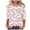 White, variant on Raeneomay 3/4 Length Sleeve Womens Tops Ladies Saint Patrick Casual Round Neck T-Shirt Loose Top