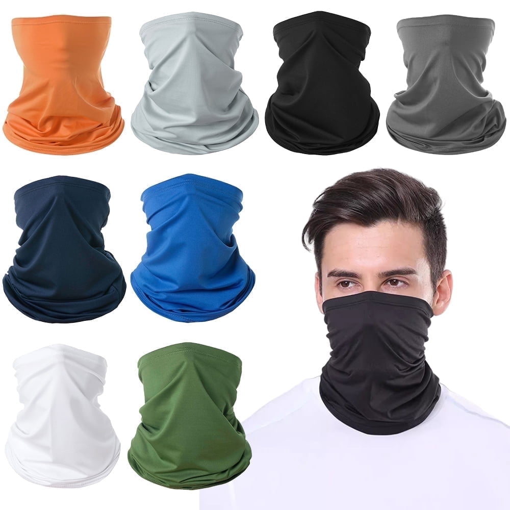 Youersen Neck Gaiter Face Masks for Men, Women, Outdoor Sports, Summer, Winter, 8 Pcs