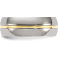 thumbnail image 3 of Chisel Titanium Yellow IP-plated Grooved 8.2mm Polished Band - Ring Size 11.0, 3 of 7