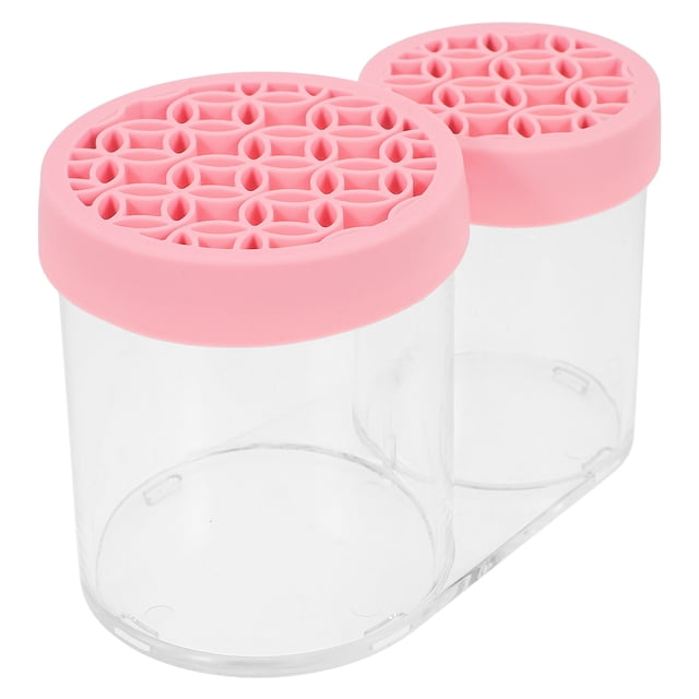 unbranded Caja Organizadora Rosa Para Brochas Y Cosméticos Con Multifuncional Y Soporte De Secado