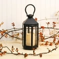 thumbnail image 6 of LumaBase Metal Lantern with Battery Operated Candle - Black Hexagon, 6 of 7