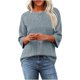 thumbnail image 2 of Neewe Women's Casual 3/4 Sleeve T-Shirts Round Neck Tunic Tops Basic Tees Blouses Business Pullover, 2 of 6