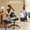 Upgraded Black, variant on Pinmoco Ergonomic Adhd Chair with Backwards Comfort, PU Leather Cross Legged Office Chair, Extra Wide Swivel for Home Office, Black
