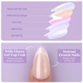 thumbnail image 2 of Gel Press on Nails Teenitor Short French Tip, 15 tamaños, 2 of 7