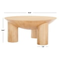 thumbnail image 3 of SAFAVIEH Couture Calhoun Contemporary Round Mango Wood Coffee Table, Natural, 3 of 11