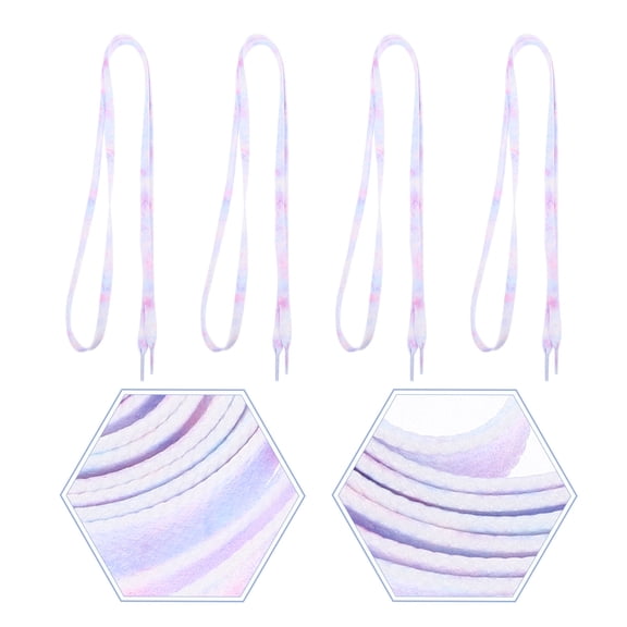 OATIPHO 2 Pairs of Casual Shoe Laces Multi Decorative Shoes Lace for Sneakers Women