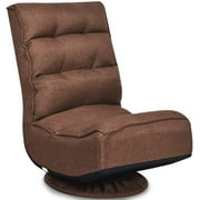 Casart 360 Degree Swivel Game Chair Folding 4-Position Adjustable Floor Lazy Sofa Chair