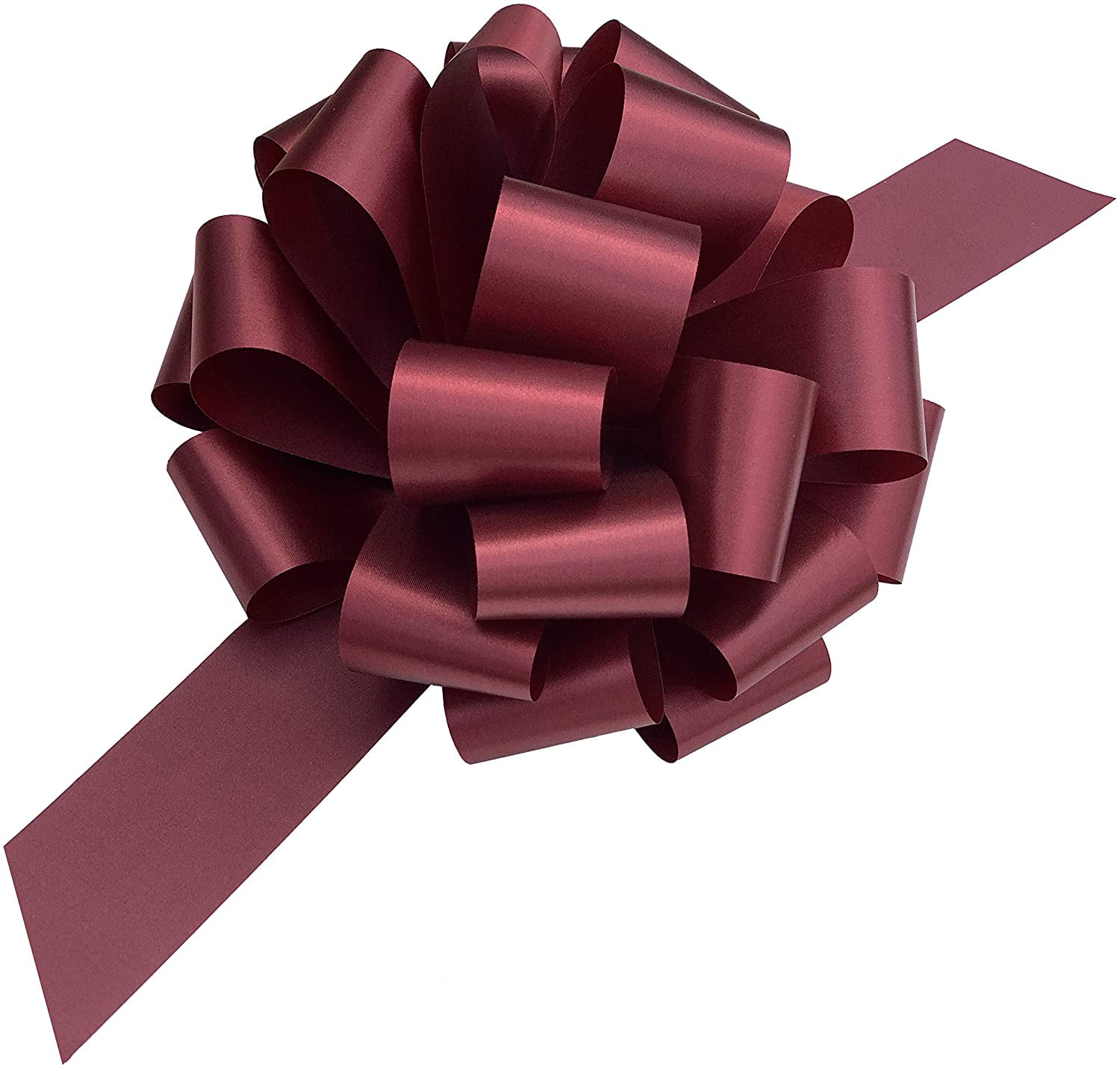 Large Burgundy Pull Bows - 9" Wide, Set of 6, Fall, Christmas, Gift
