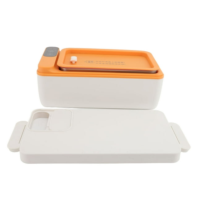 Cordless Electric Lunch Box, 1L Capacity Quick Heated Lunch Boxes, USB Rechargeable Cordless Heated Lunch Box Portable Food Warmer Self Heating Box for Outdoor, Stainless Steel