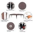thumbnail image 3 of 10'x20' Pop Up Canopy Tent, Heavy Duty Outdoor Party Tent with Carry Bag and Adjustable Legs, Portable Commercial Instant Canopies and Folding Wedding Tent for Garden, Backyard, Patio (Dark Coffee), 3 of 9
