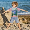 thumbnail image 3 of FORMRS Boys Rash Guard with Short Sleeves UPF 50+ Swim Shirts Sizes 3-12T, Boat Seaside, 3 of 6